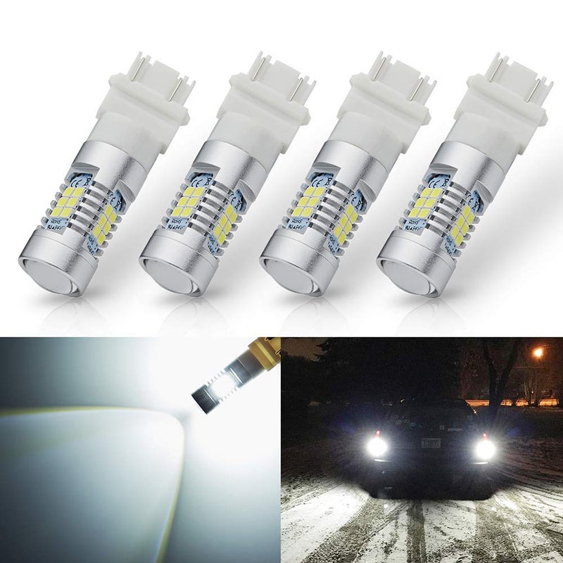 Antline Extremely Bright 3157 3156 3057 4057 4157 3157A 3157K 3457 21-SMD 1260 Lumens LED Bulb Replacement White for Car Backup Reverse Brake Tail Turn Signal Lights Bulbs DRL (Pack of 4) - Image 1